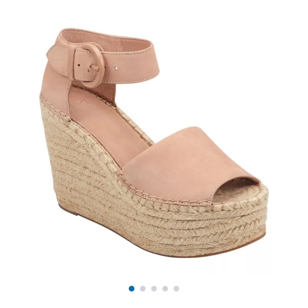 Womens Marc Fisher Espadrille Platform Wedge Sandals with Ankle Strap